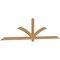 Ekena Millwork Redmond Smooth Timber Gable Bracket, Western Red Cedar, 108"W x 27"H x 1 1/2"D x 3 1/2"F, 6/12 Pitch GBW108X27X0204RED00SWR - alternate 4